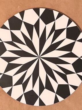 NEW Scandinavian Black & White cutting board/ trivet. Made in Sweden.